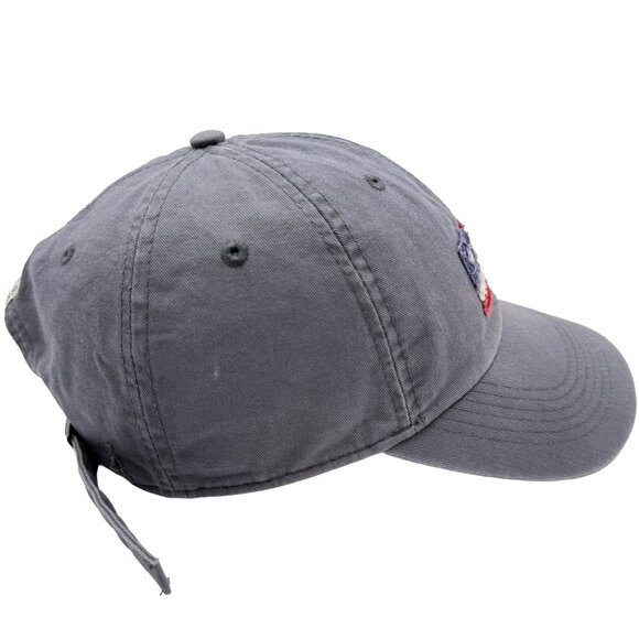 LIFE IS GOOD Gray Washed Flag Patch Cap — Vintage Look Strap back Hat Distressed - Picture 4 of 12